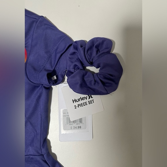 Hurley Girls Purple Dress and Scrunchie Set Size 2T NWT - Picture 3 of 5